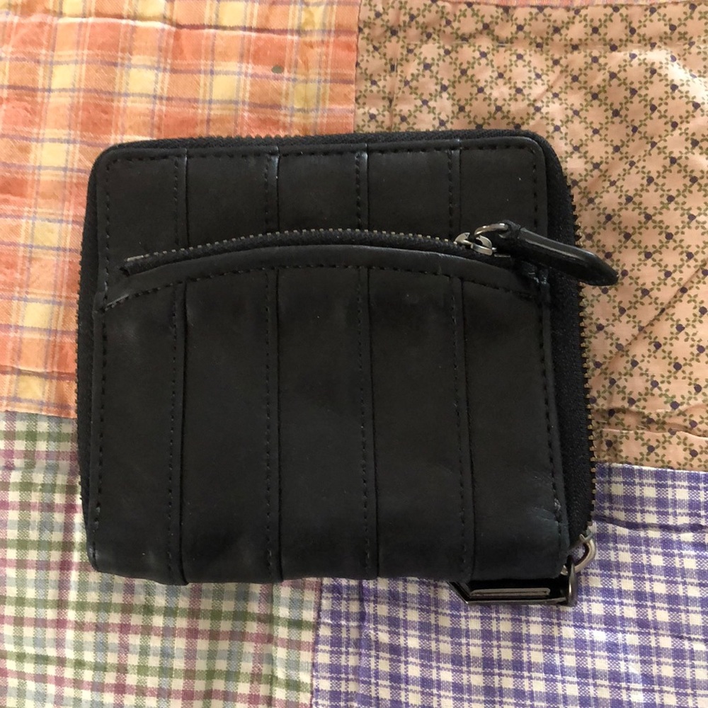 Reed Krakoff black Napa leather medium zip around wallet